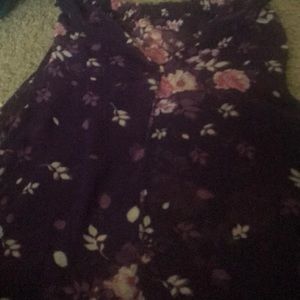 A purple flower shirt